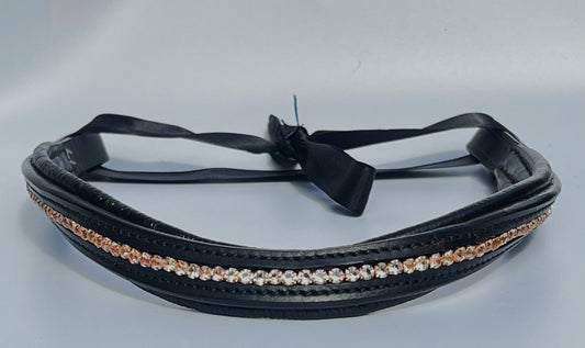 Hint of Rose Gold Browband - 17"