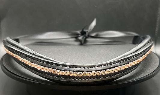 Hint of Rose Gold Browband - 17"