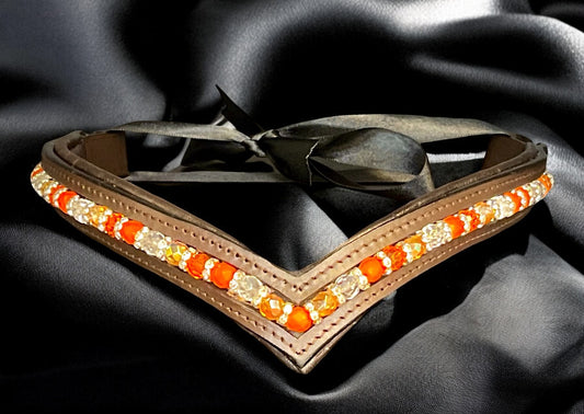 Orange Crush Browband - Quick Snap Loops