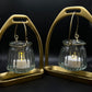 English Stirrup Candle Lights - Gold Tone