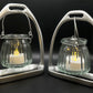 English Stirrup Candle Lights - Silver Tone