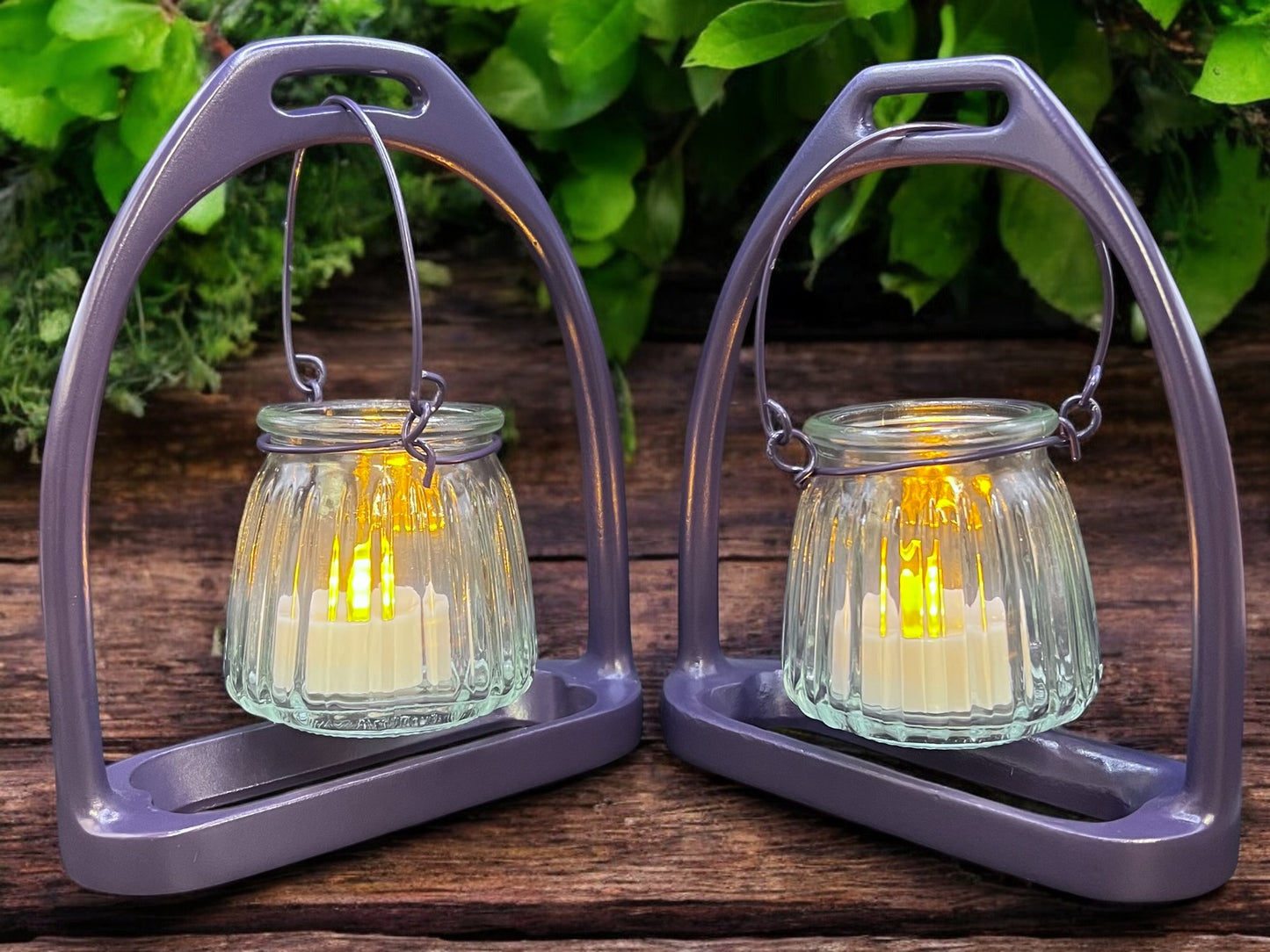 English Stirrup Candle Lights - Plum Crazy