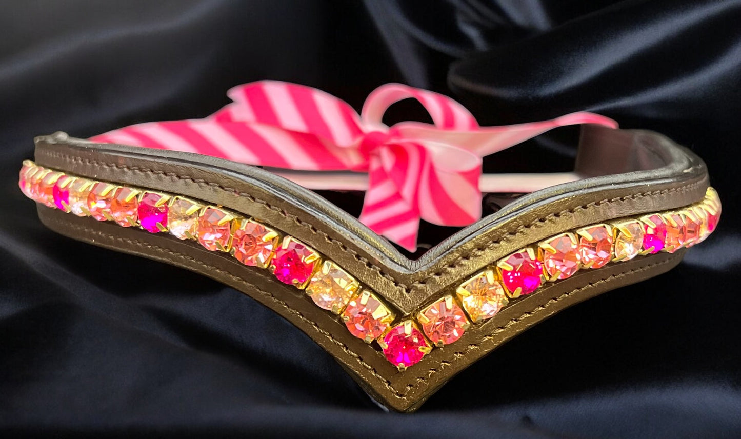 Pretty in Pink Browband - Quick Snap Loops