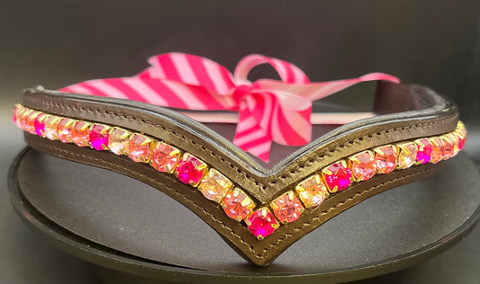 Pretty in Pink Browband - Quick Snap Loops