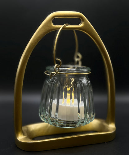 English Stirrup Candle Lights - Gold Tone